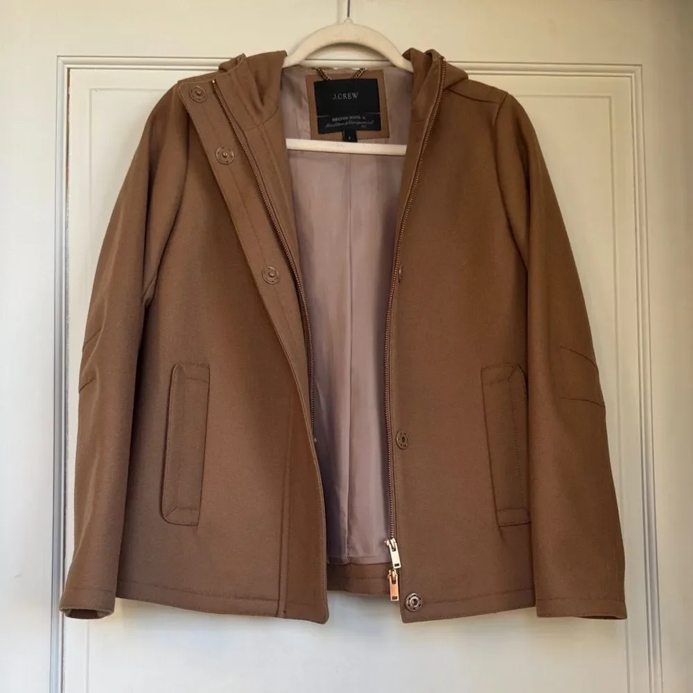 Wool Blend Lined Hooded Coat By J. Crew